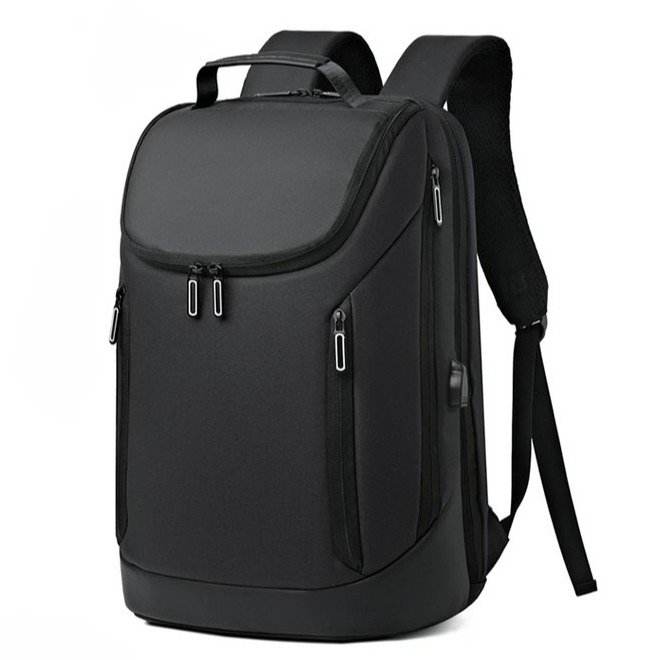Black - Men Leisure Outdoor Travelling Usb Recharging Backbags Business Waterproof Laptop Backpack