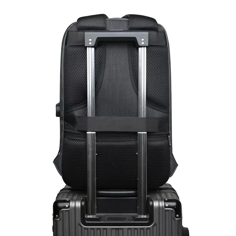 Black - Men Leisure Outdoor Travelling Usb Recharging Backbags Business Waterproof Laptop Backpack