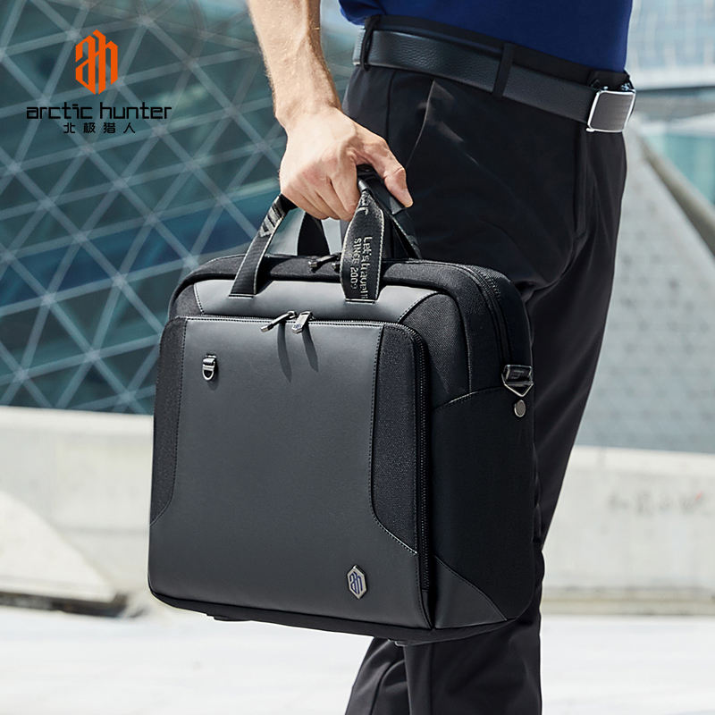 Business Men Micro Leather Office Bag Vintage Man Briefcase Leather Laptop Bags Luxury Laptop Briefcase Bag